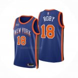 Maglia New York Knicks Isaiah Roby NO 18 Citta 2023-24 Blu