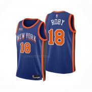 Maglia New York Knicks Isaiah Roby NO 18 Citta 2023-24 Blu