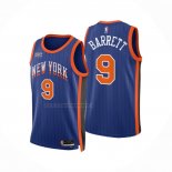 Maglia New York Knicks Rj Barrett NO 9 Citta 2023-24 Blu