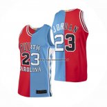 Maglia Chicago Bulls Michael Jordan NO 23 Split Blu Rosso