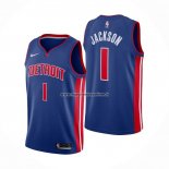 Maglia Detroit Pistons Reggie Jackson NO 1 Icon Blu