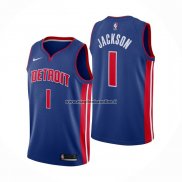 Maglia Detroit Pistons Reggie Jackson NO 1 Icon Blu