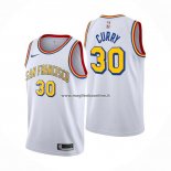 Maglia Golden State Warriors Stephen Curry NO 30 Classic Edition Bianco