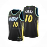 Maglia Indiana Pacers Kendall Brown NO 10 Citta 2023-24 Nero