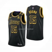 Maglia Los Angeles Lakers Jabari Brown NO 15 Mamba 2021-22 Nero