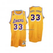 Maglia Los Angeles Lakers Kareem Abdul-jabbar NO 33 Retro Giallo