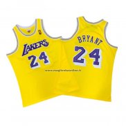 Maglia Los Angeles Lakers Kobe Bryant NO 24 Giallo