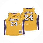 Maglia Los Angeles Lakers Kobe Bryant NO 24 Mitchell & Ness Giallo