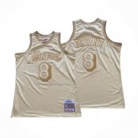 Maglia Los Angeles Lakers Kobe Bryant NO 8 Mitchell & Ness 1996-97 Or