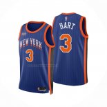 Maglia New York Knicks Josh Hart NO 3 Citta 2023-24 Blu