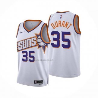 Maglia Phoenix Suns Kevin Durant NO 35 Association 2023-24 Bianco