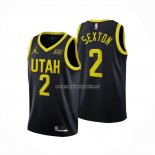 Maglia Utah Jazz Collin Sexton NO 2 Statement 2022-23 Negro