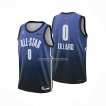 Maglia All Star 2023 Portland Trail Blazers Damian Lillard NO 0 Blu