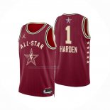Maglia All Star 2024 Los Angeles Clippers James Harden NO 1 Rosso