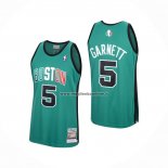Maglia Boston Celtics Kevin Garnett NO 5 Mitchell & Ness Verde
