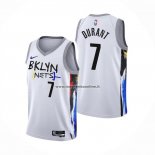 Maglia Brooklyn Nets Kevin Durant NO 7 Citta 2022-23 Bianco