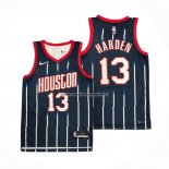 Maglia Houston Rockets James Harden NO 13 Citta 2021-22 Blu
