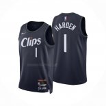 Maglia Los Angeles Clippers James Harden NO 1 Citta 2023-24 Blu