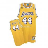 Maglia Los Angeles Lakers Jerry West NO 44 Retro Giallo