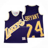 Maglia Los Angeles Lakers Kobe Bryant NO 24 Mitchell & Ness Big Face Viola