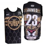 Maglia Los Angeles Lakers Lebron James NO 23 Lion Nero