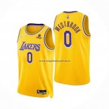 Maglia Los Angeles Lakers Russell Westbrook NO 0 75th Anniversary 2021-22 Giallo