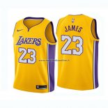 Maglia Bambino Los Angeles Lakers LeBron James NO 23 Icon 2018 Giallo