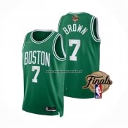 Maglia Boston Celtics Jaylen Brown NO 7 Icon 2022 NBA Finals Verde