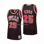 Maglia Chicago Bulls Steve Kerr NO 25 Mitchell & Ness 1995-96 Nero