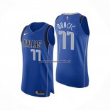Maglia Dallas Mavericks Luka Doncic NO 77 Icon Autentico Blu