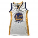 Maglia Donna Golden State Warriors Stephen Curry NO 30 Association 2018-19 Bianco