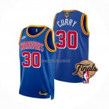 Maglia Golden State Warriors Stephen Curry NO 30 Classic 2022 NBA Finals Blu