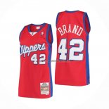 Maglia Los Angeles Clippers Elton Brand NO 42 Mitchell & Ness 2000-01 Rosso