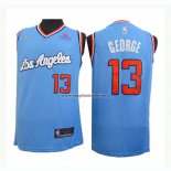 Maglia Los Angeles Clippers Paul George NO 13 2019-20 Blu