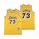 Maglia Los Angeles Lakers Dennis Rodman NO 73 Mitchell & Ness 1998-99 Giallo
