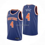 Maglia New York Knicks Derrick Rose NO 4 Icon 2020-21 Blu