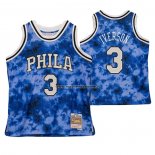 Maglia Philadelphia 76ers Allen Iverson NO 3 Galaxy Blu