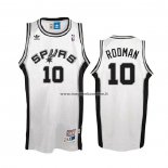 Maglia San Antonio Spurs Dennis Rodman NO 10 Hardwood Classics Bianco